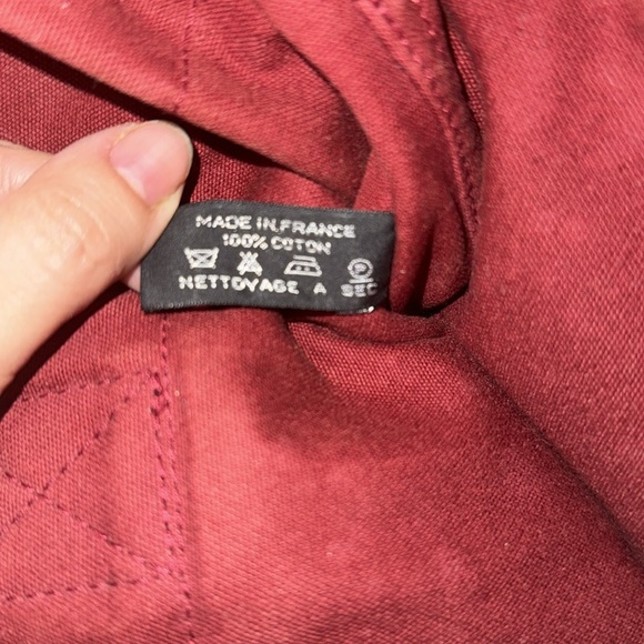 HEREMES Fourre-Tout PM Red Canvas Tote Bag with Stripes - Picture 13 of 13